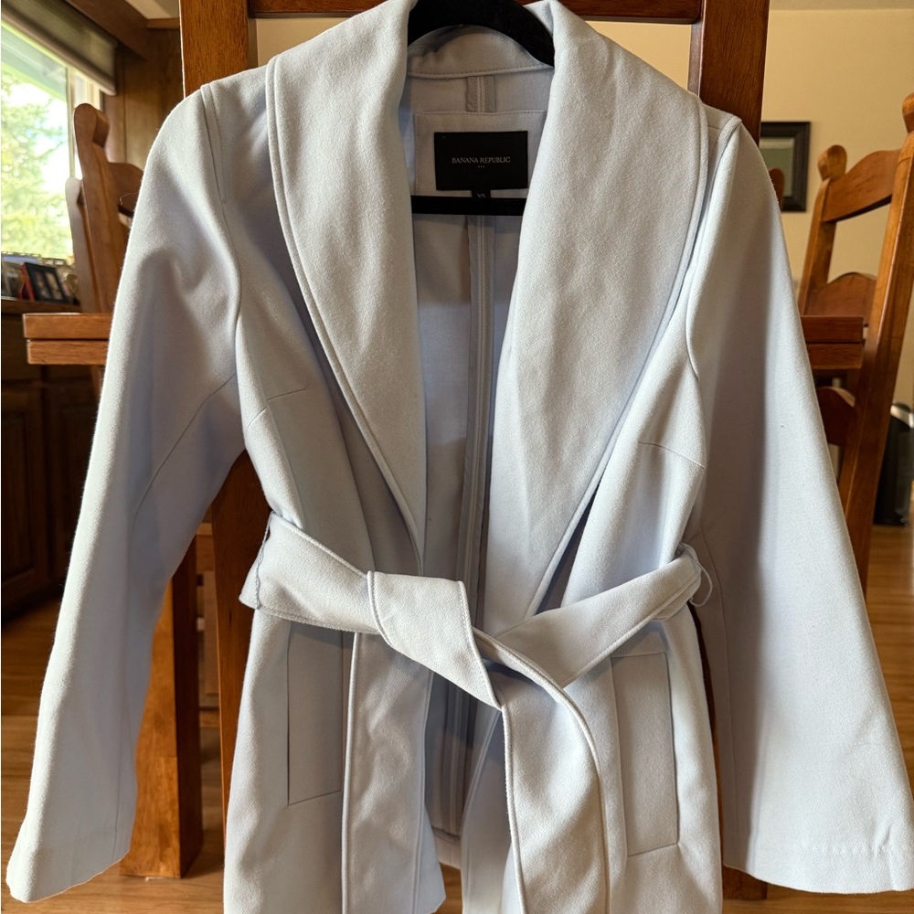 Banana Republic Light Blue Belted Coat